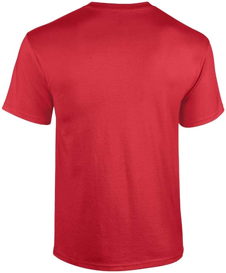 Red PE shirt with logo