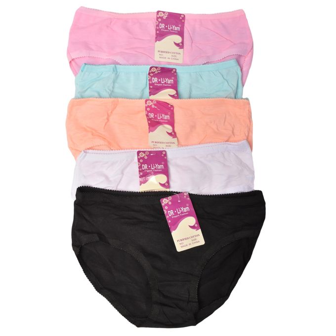 6 Pcs Quality Cotton Girls Beautiful Panties - 5 - 10 Yrs